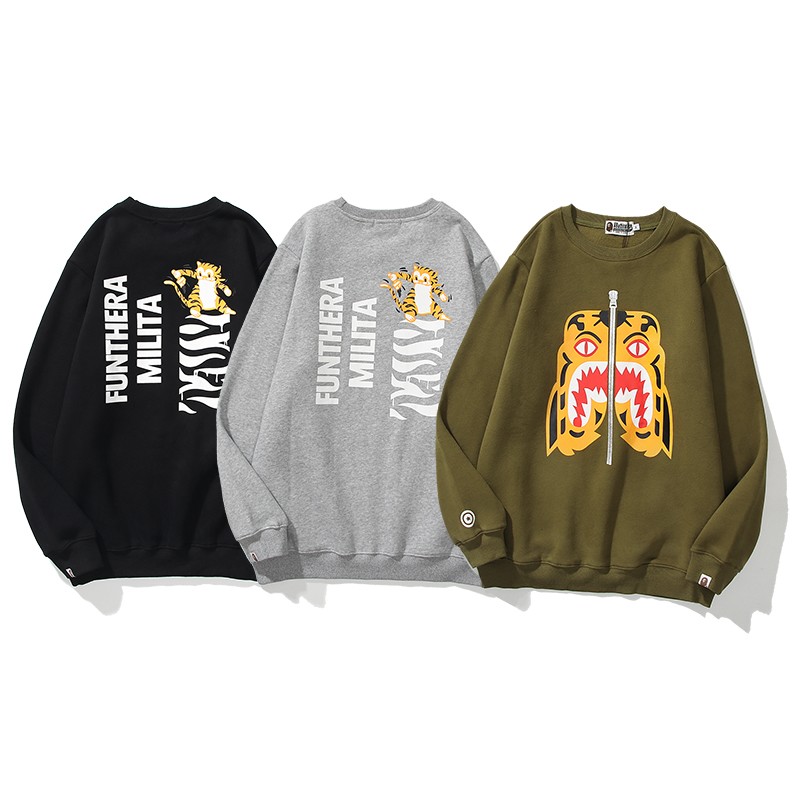 Bape Sweatshirt 3 Colors Black Grey Brown M-2XL B70XC342